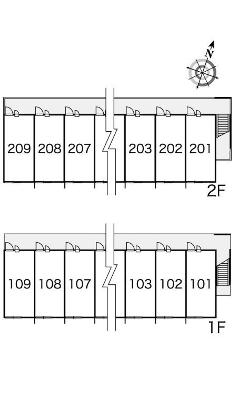 レオパレスもとやしき 間取り配置図