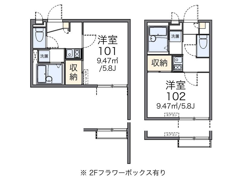 レオパレスグレンツェ木戸 間取図