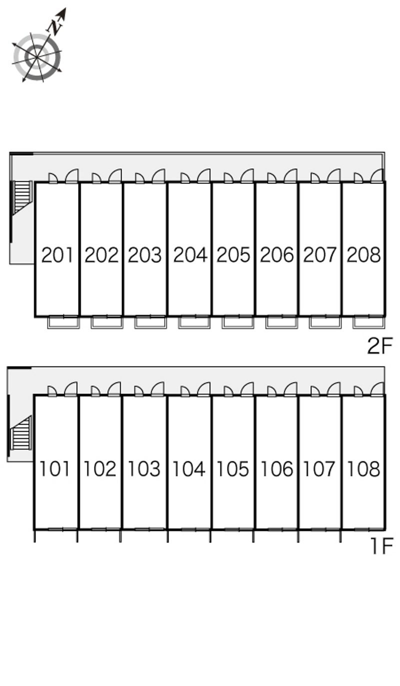 レオパレス中島 間取り配置図