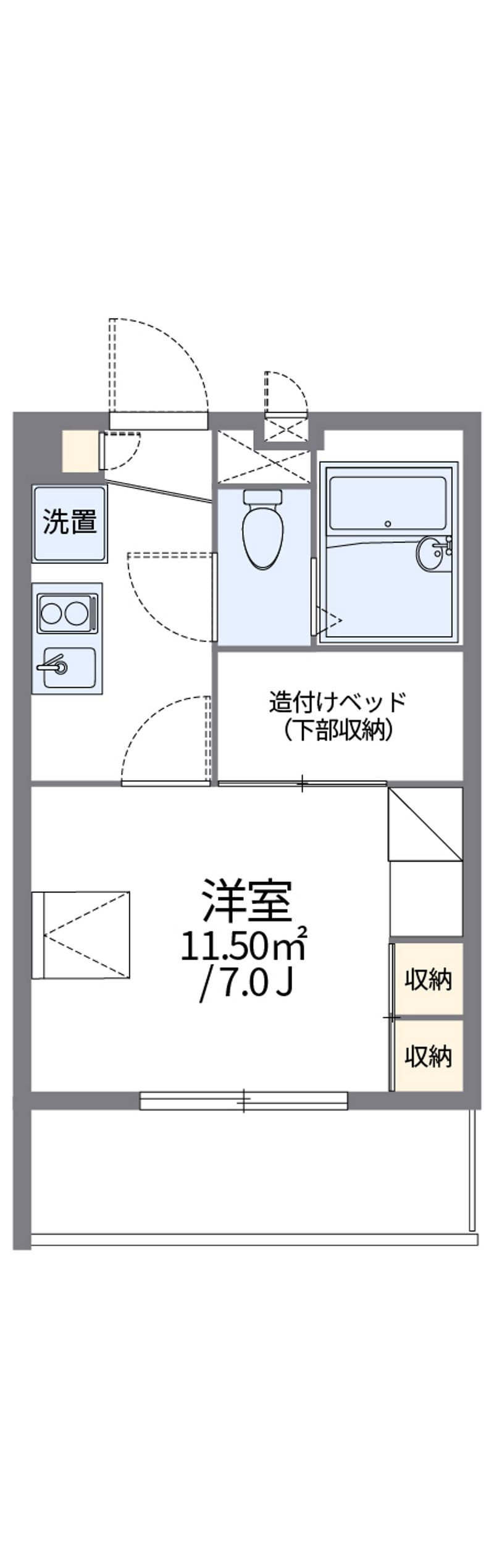 レオパレス長筬 間取図