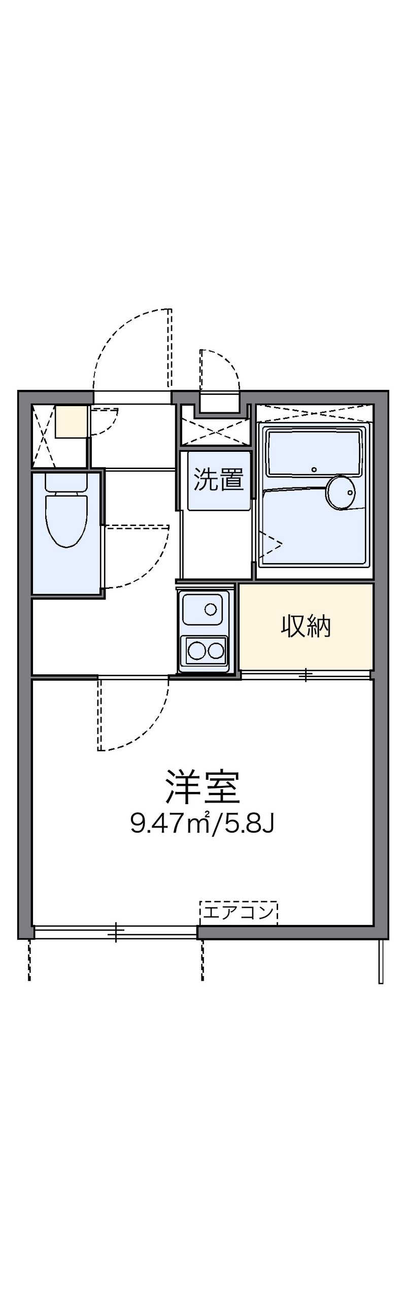 レオパレスアルカディア畑原 間取図