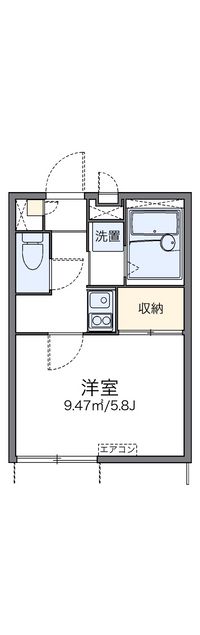 レオパレスアルカディア畑原 間取り図