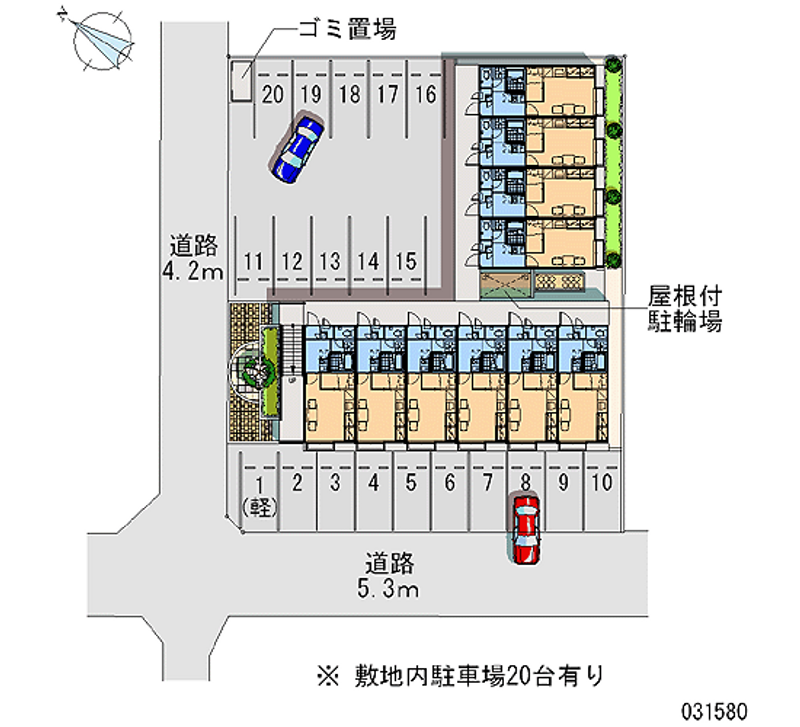 レオパレスリベエール 月極駐車場