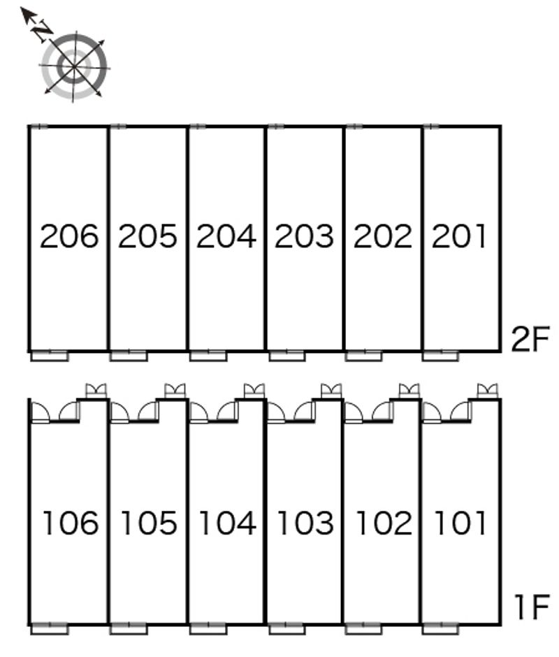 レオパレスこまつしま 間取り配置図