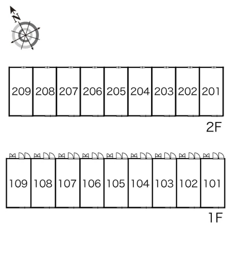 レオパレスＫＥＹＡＫＩ　Ⅱ 間取り配置図
