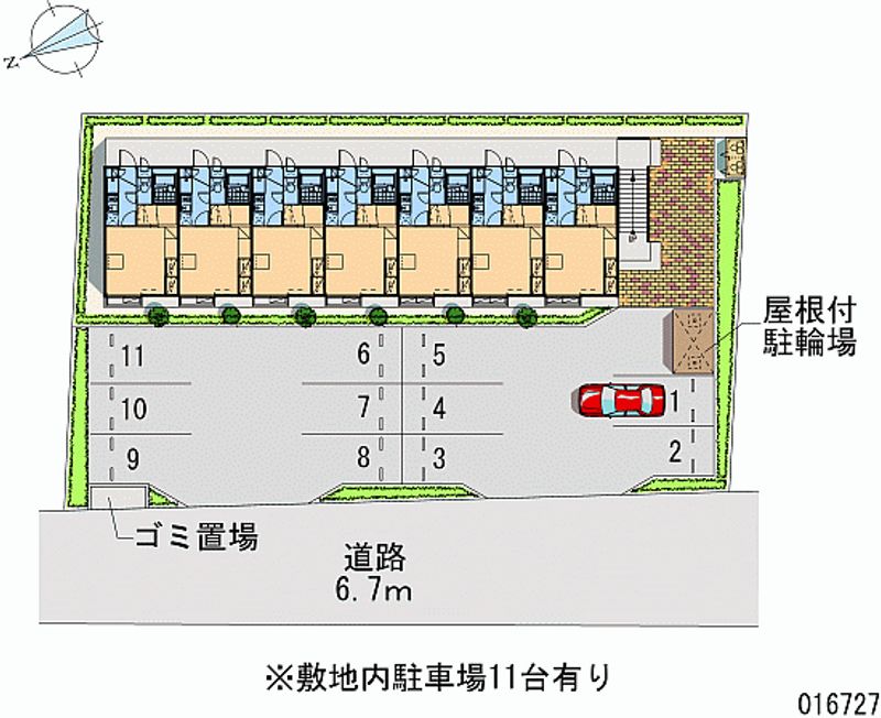 レオパレスシェリー 月極駐車場