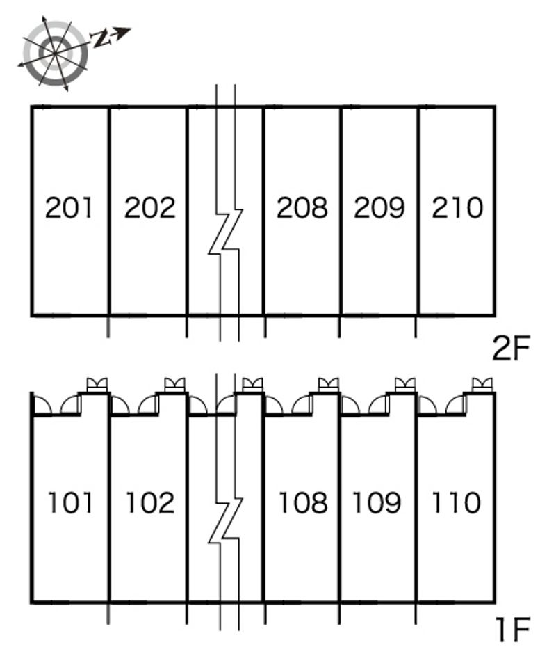 レオパレス観音 間取配置図