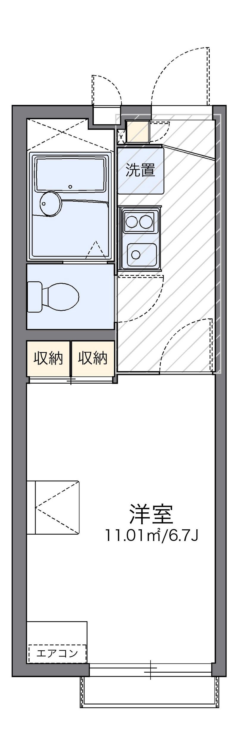 レオパレスクレスト 間取図