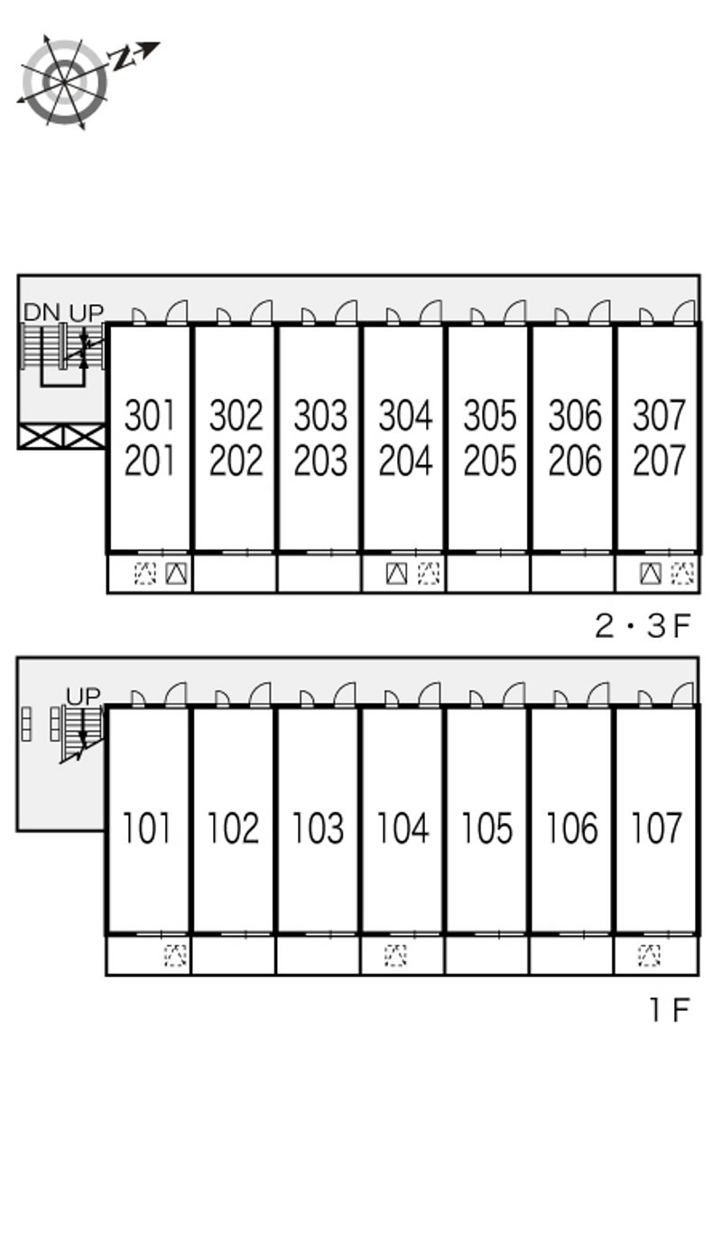 レオパレスフェリスⅡ 間取配置図