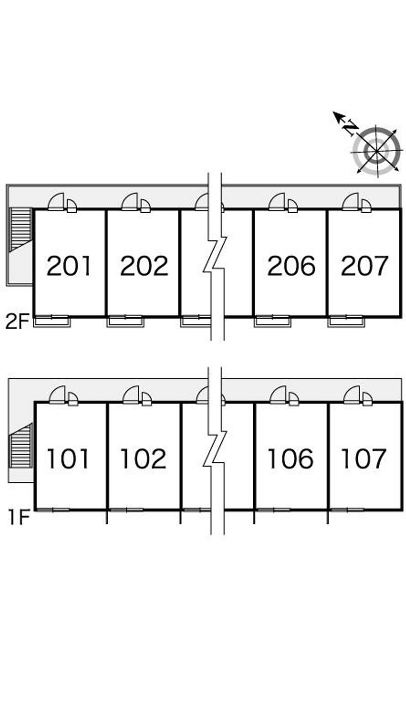レオパレスメルベーユＮＳ 間取配置図