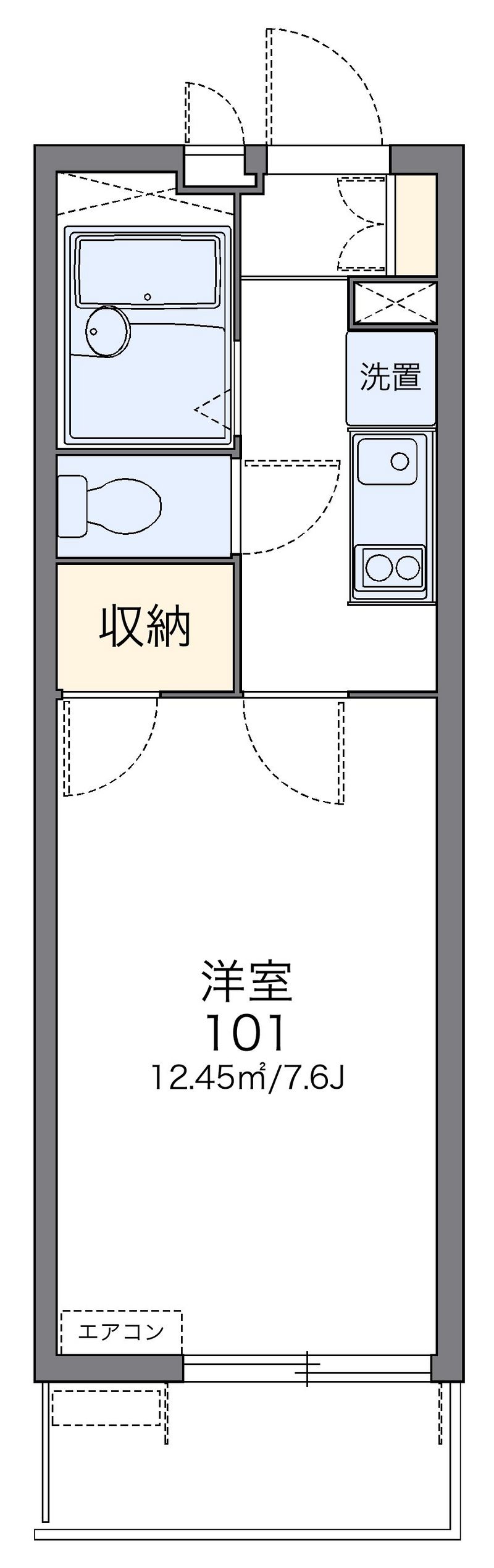 レオパレスムーンライトスクエア 間取図
