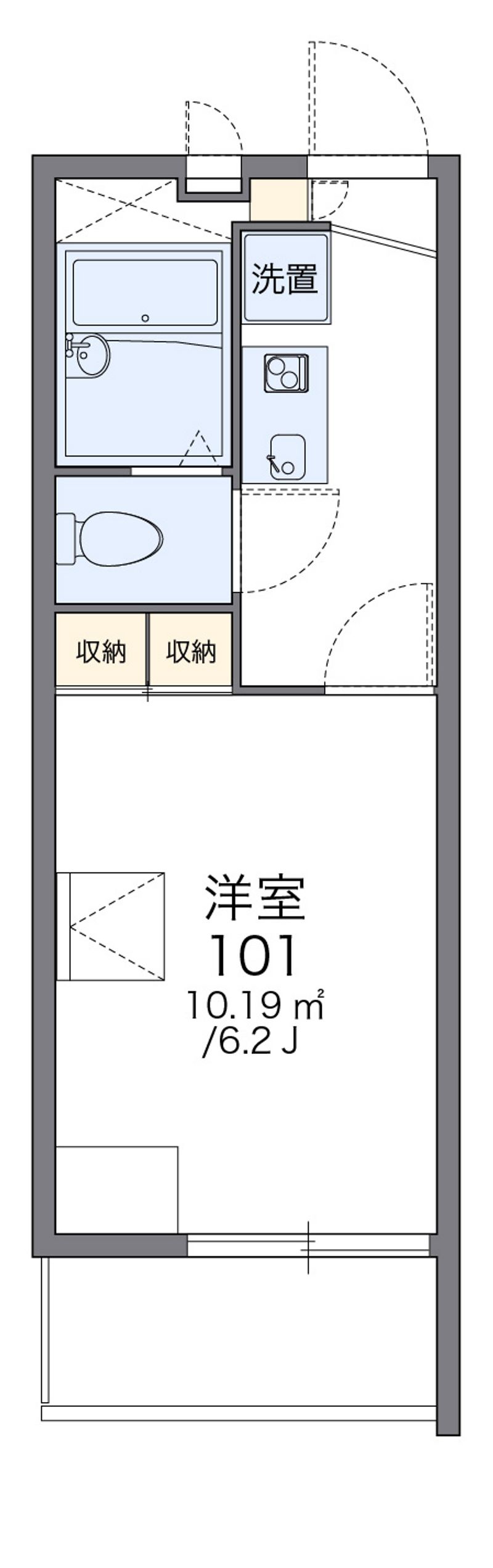レオパレス花水木一番館 間取図