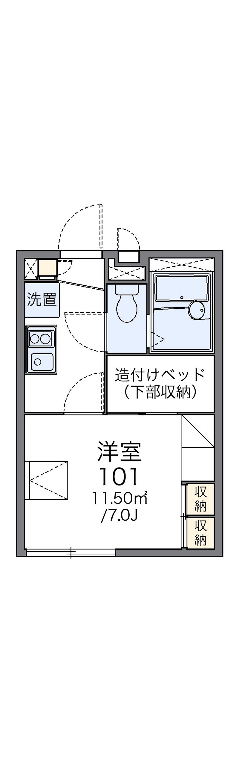 レオパレス多摩百草 間取図