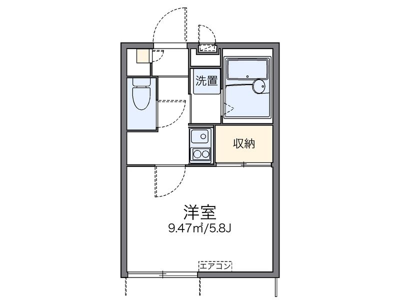レオパレス西陣 間取図