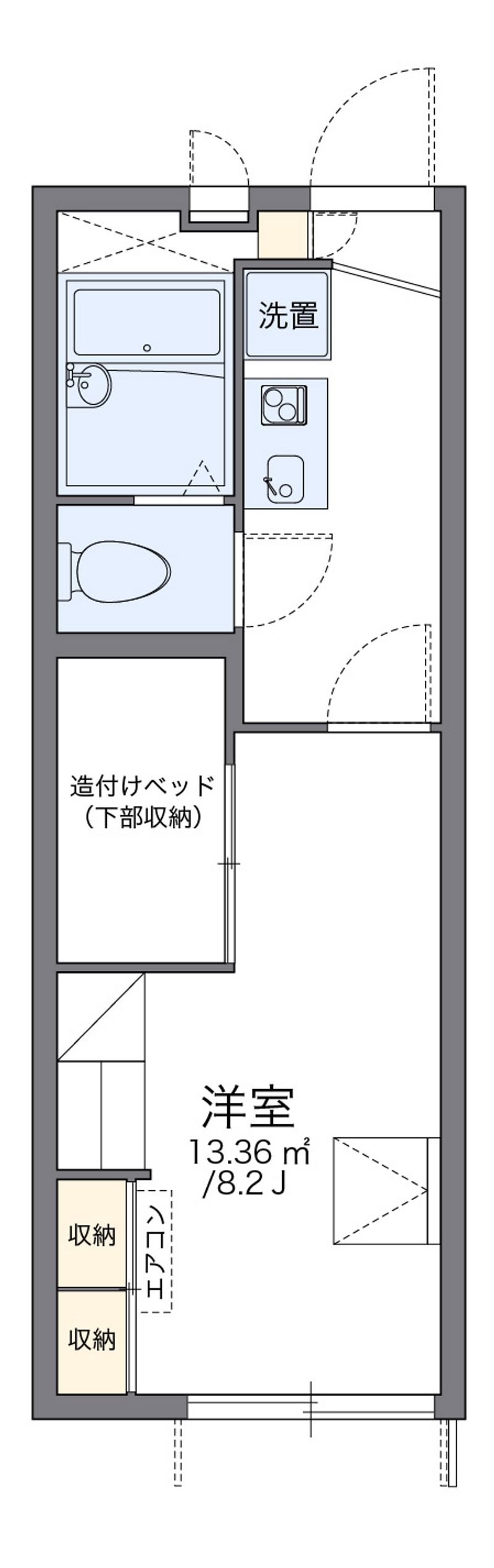 レオパレスブラン大分 間取図