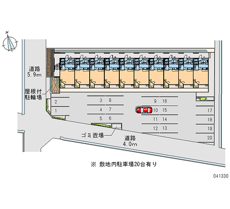 レオパレスラクレⅠ 月極駐車場