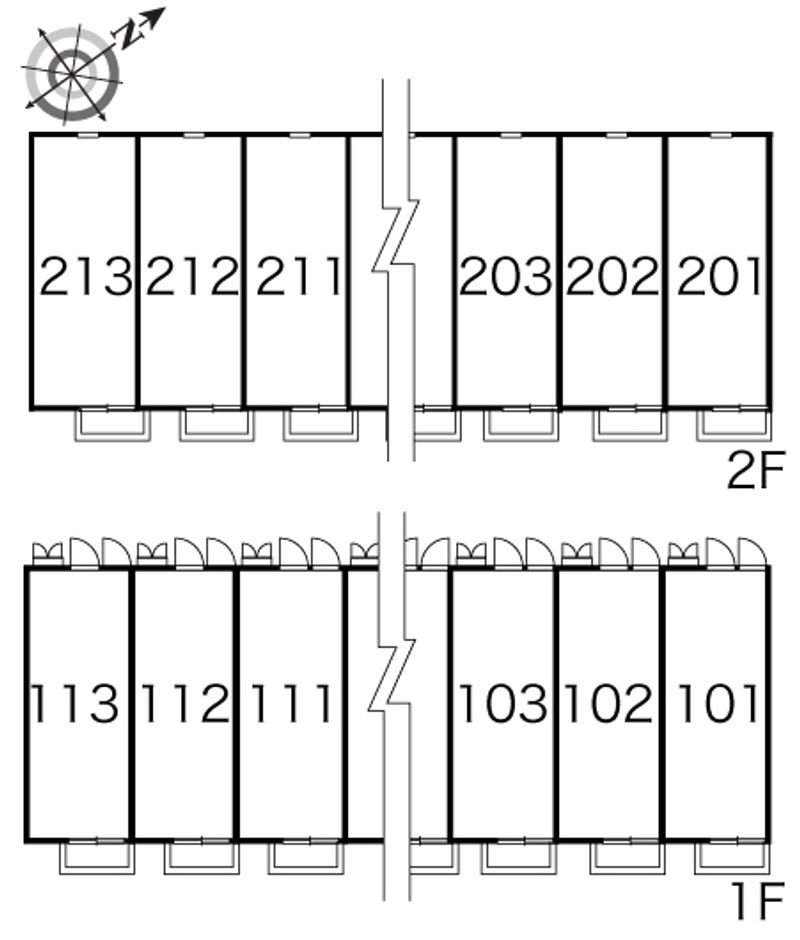 レオパレス高見０３ 間取配置図