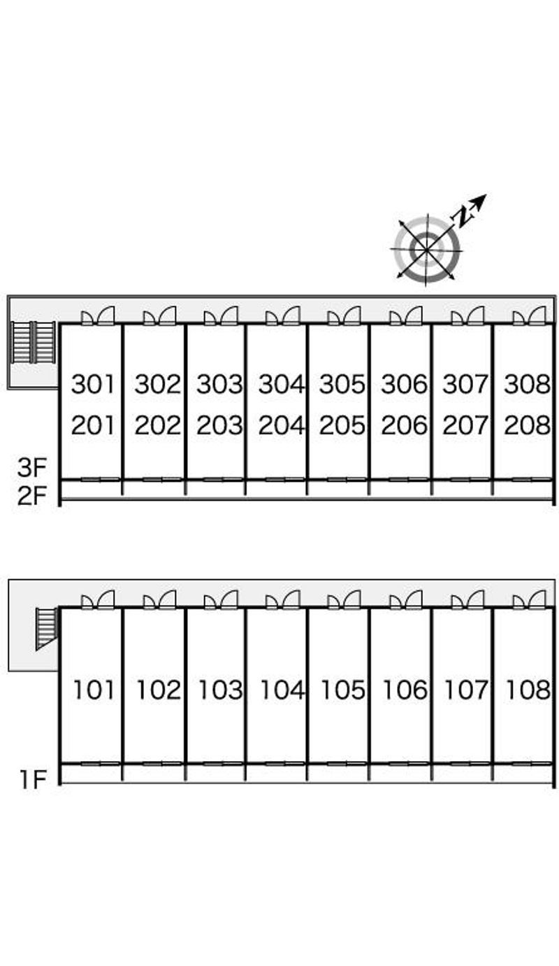 レオパレスメイローズ 間取配置図