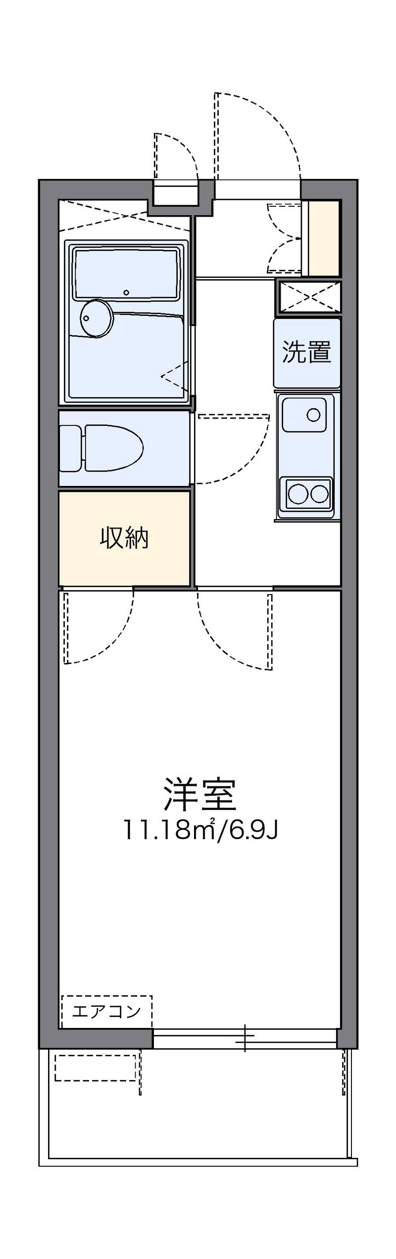 レオパレスアムール大宮Ⅱ 間取図