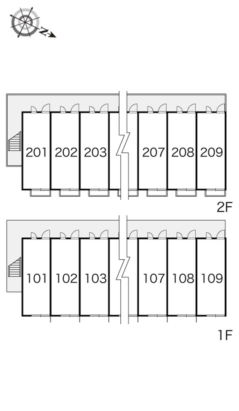 レオパレスゴールデンヴィレッヂ 間取り配置図
