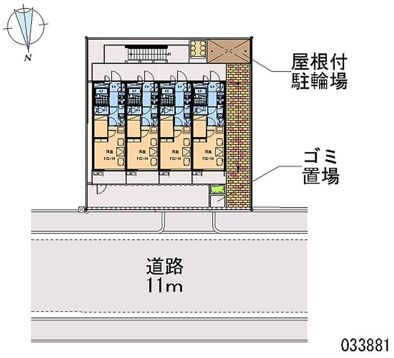 レオパレス遊眠舎 区画図