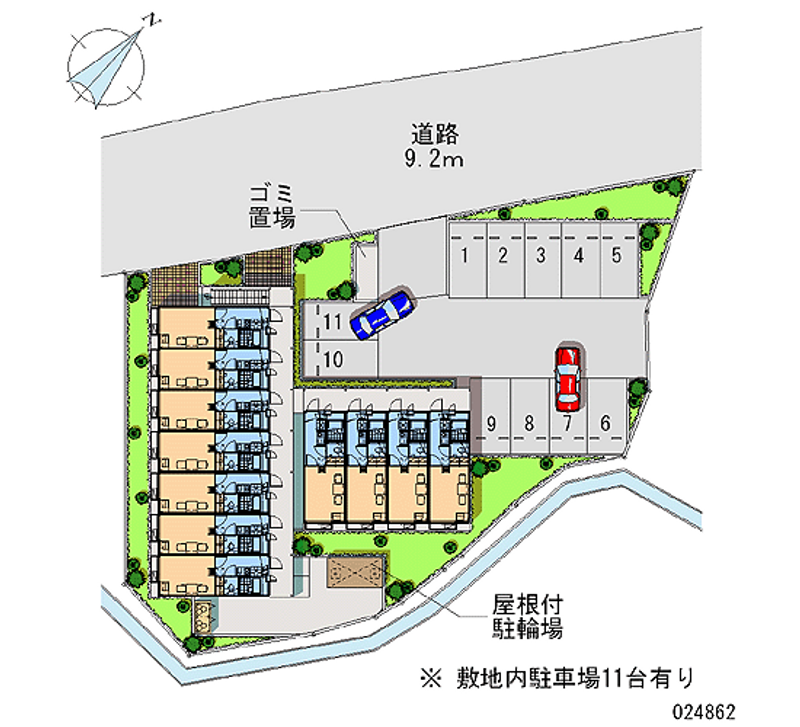 レオパレス常楽 月極駐車場