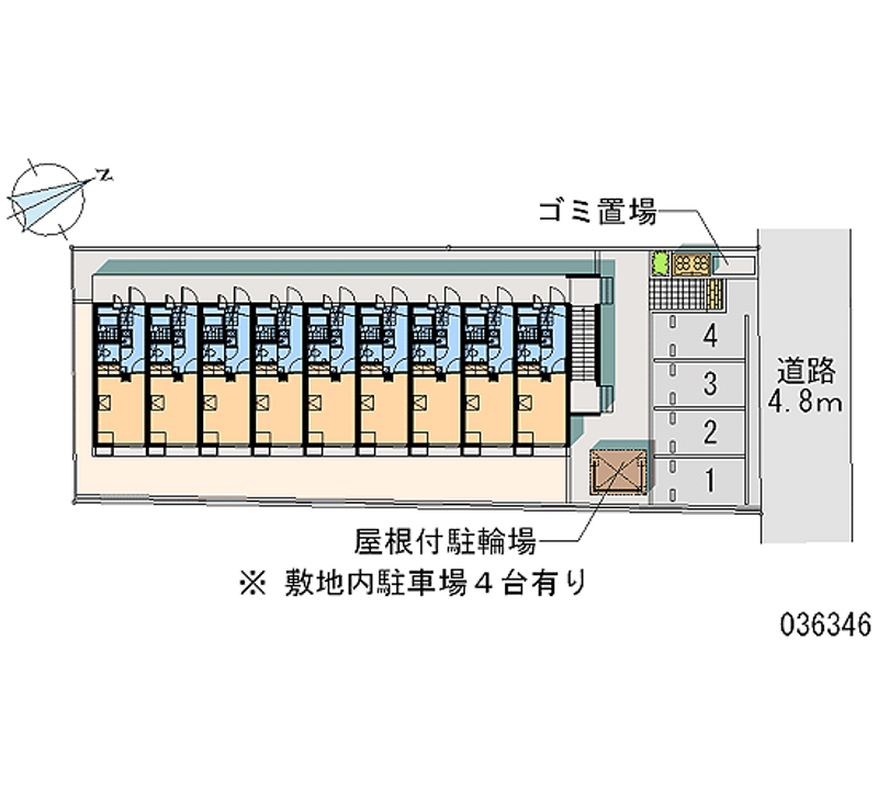 レオパレス方八町 月極駐車場