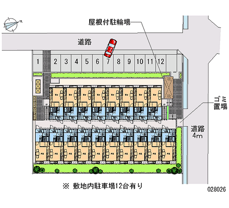 レオパレスＹＡＯ 月極駐車場