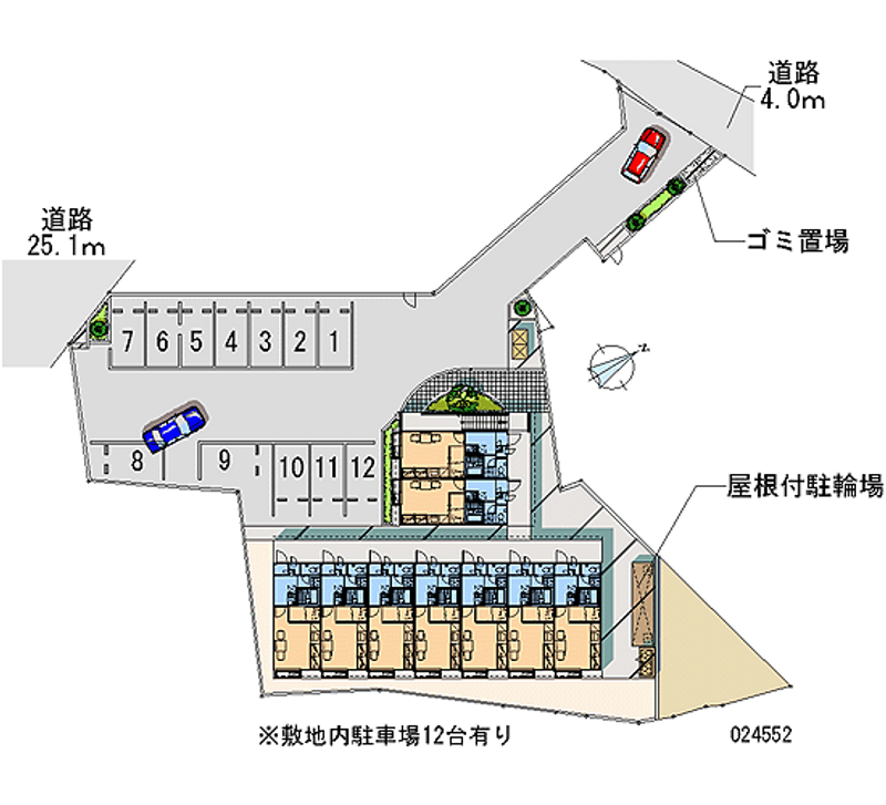 レオパレスクリスタル 月極駐車場