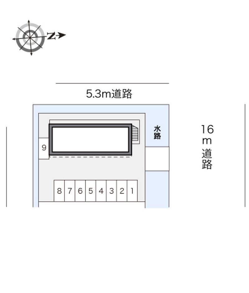 レオパレスリベェール藤元町 配置図