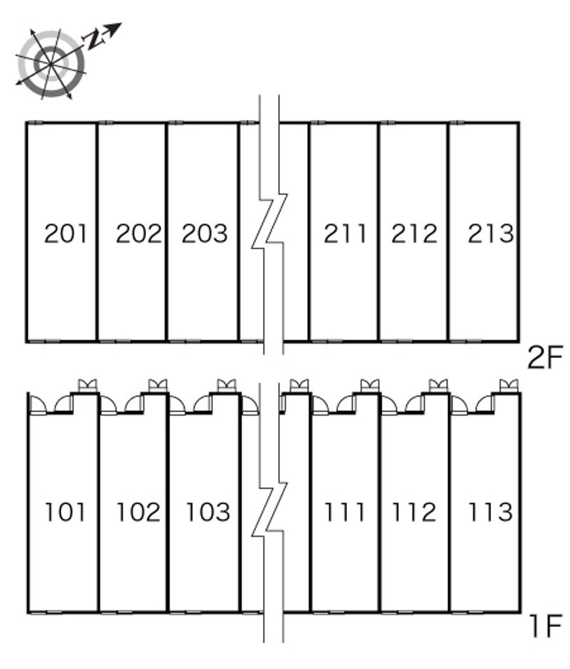 レオパレス清水Ⅱ 間取配置図