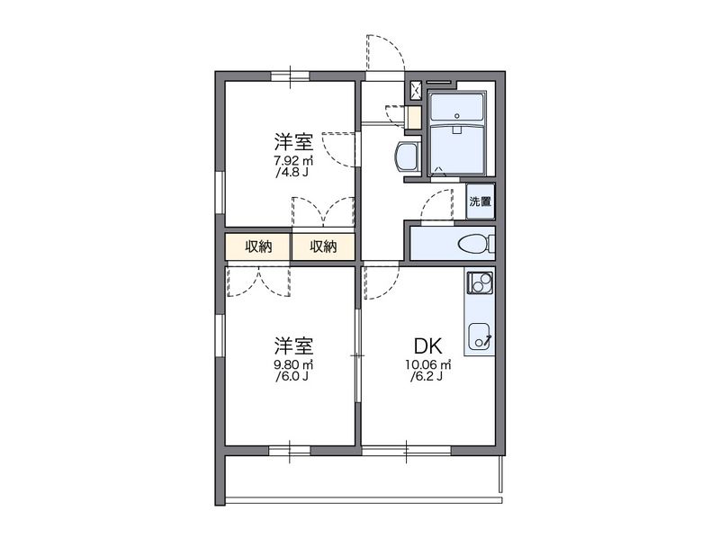 レオパレスサーナ 間取図