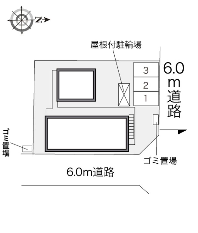 レオパレスコートサイド　ヴィラ 配置図