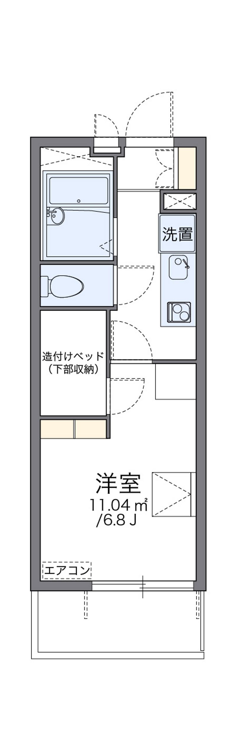 レオパレスグリーンローズ 間取図