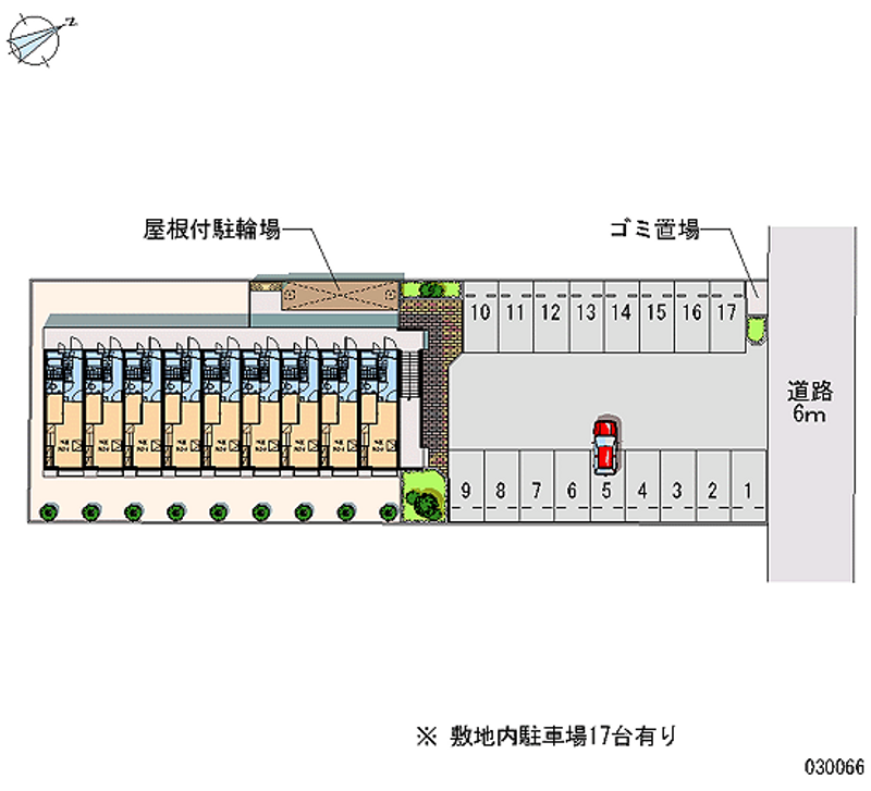 レオパレスドミール上川内 月極駐車場