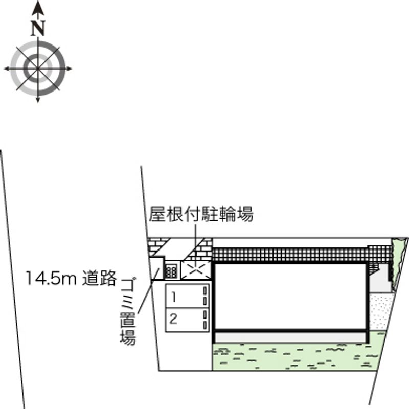 レオパレス長洲西通 配置図