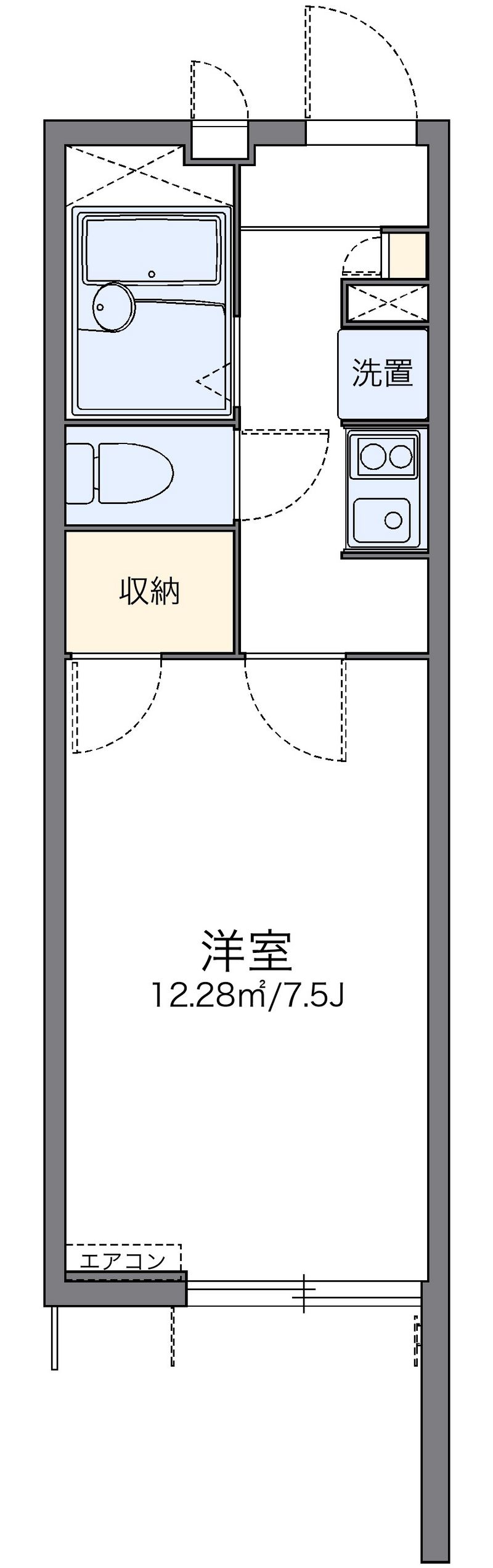 レオパレスＨＫ寿町 間取図