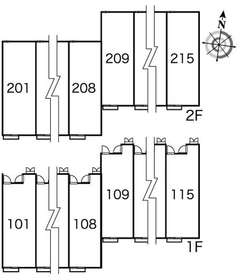 レオパレススリータウン 間取配置図