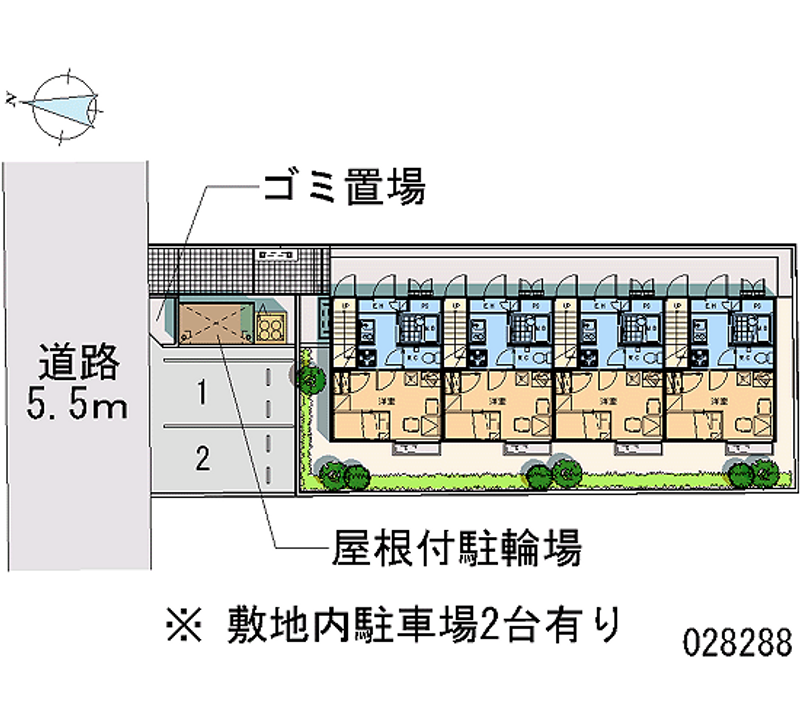 レオパレス本城 月極駐車場