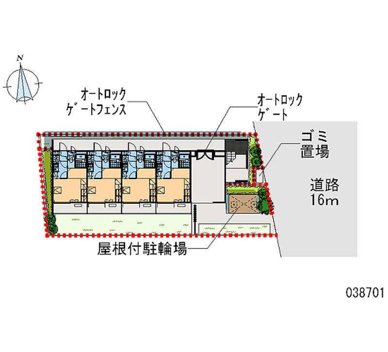 レオパレスベレオＭ 区画図