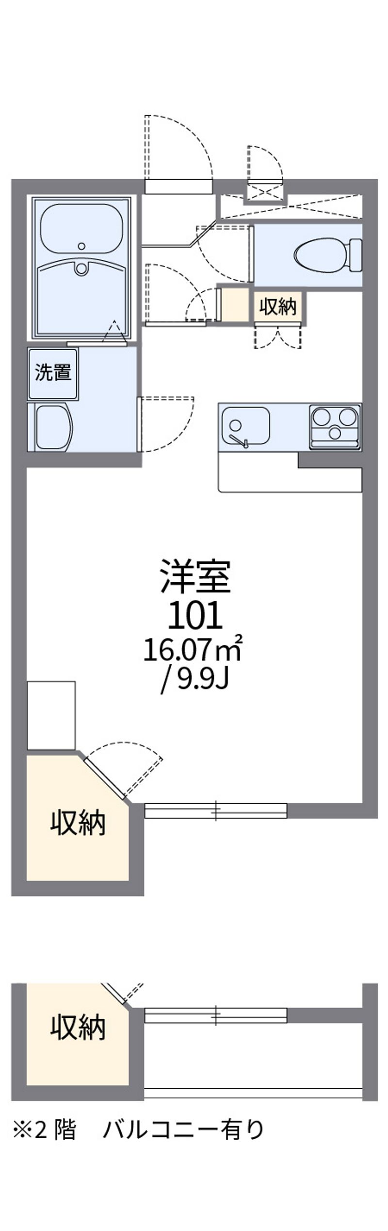 レオパレスカーサベルデ油山Ⅱ 間取図