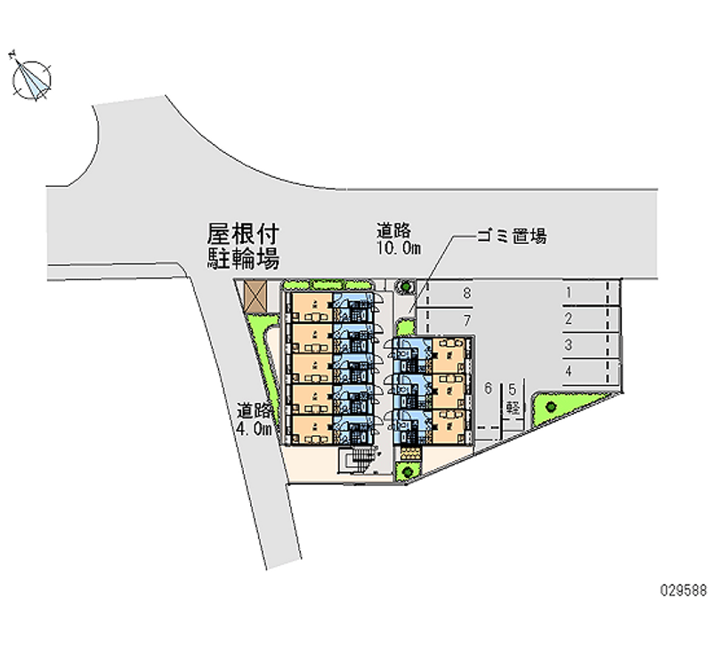 レオパレス西脇ウチダ５号館 月極駐車場