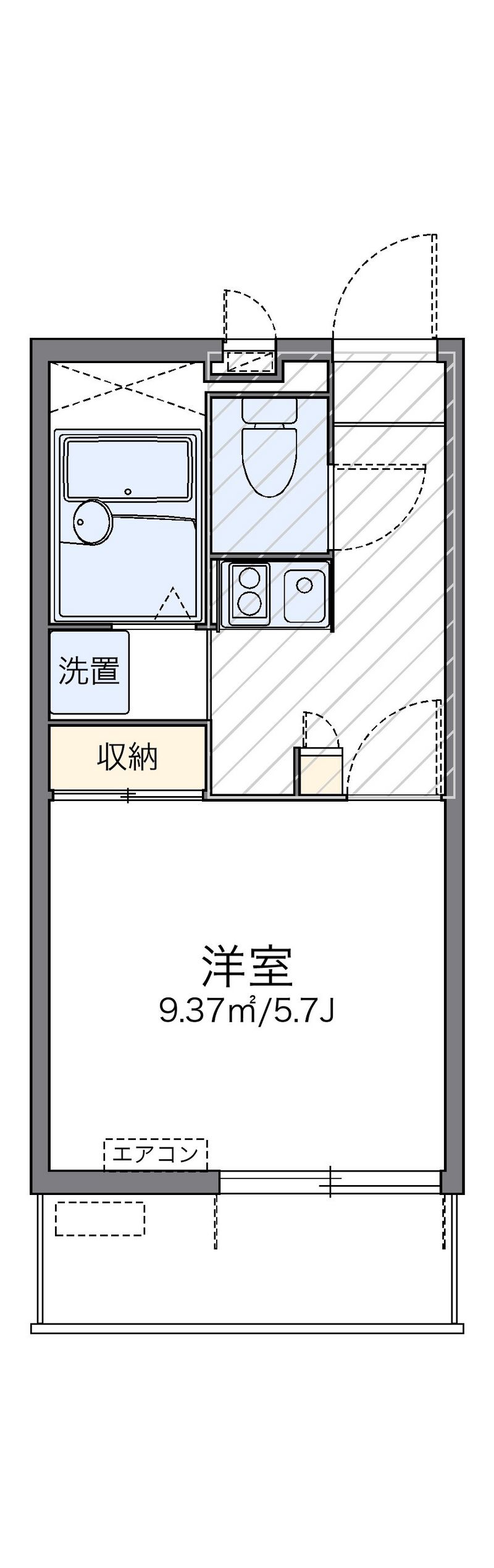 レオパレスすず 間取図