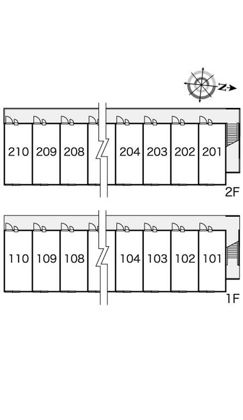 レオパレス長浜インター 間取配置図