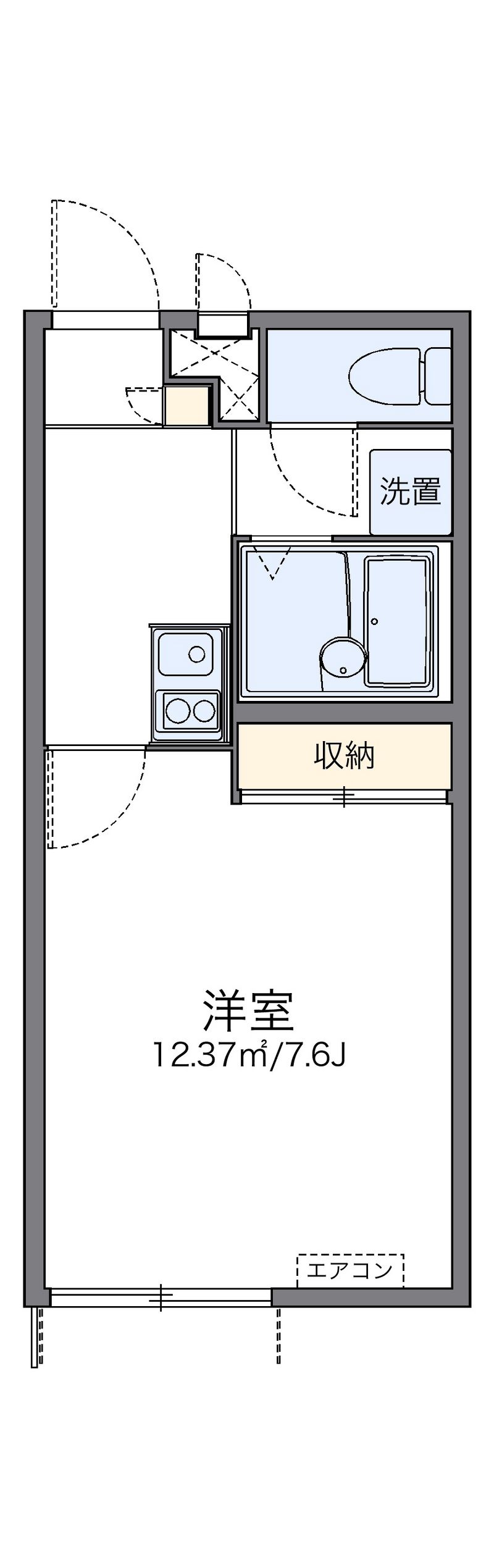 レオパレス上町 間取図