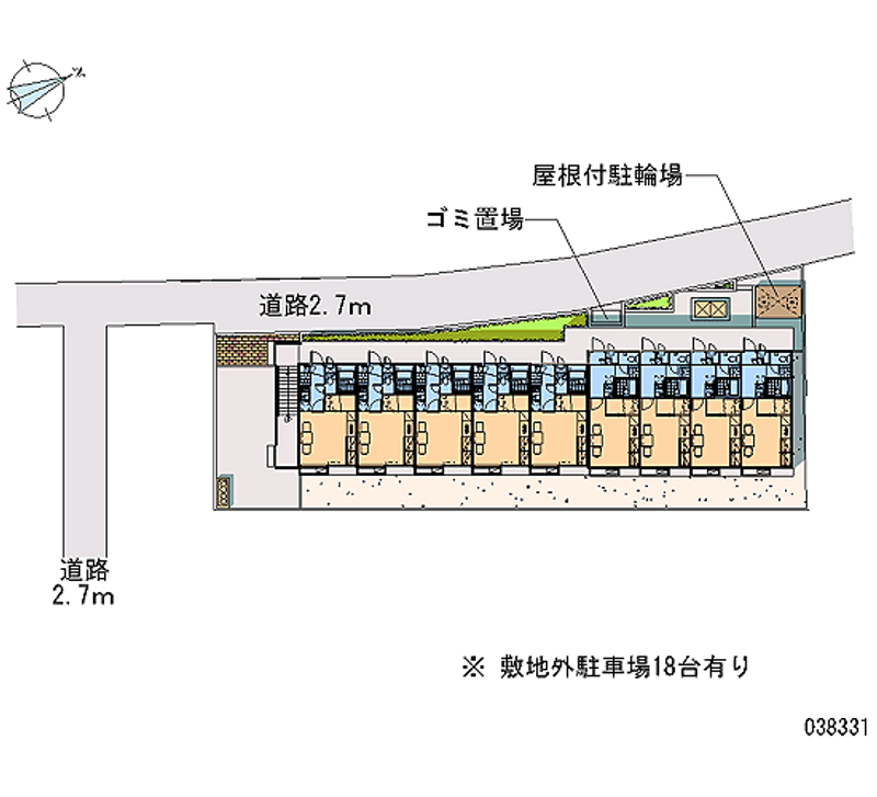 レオパレスロッソピアンコⅢ 月極駐車場