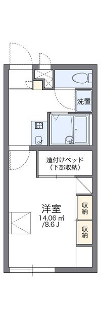 レオパレスインター 間取り図