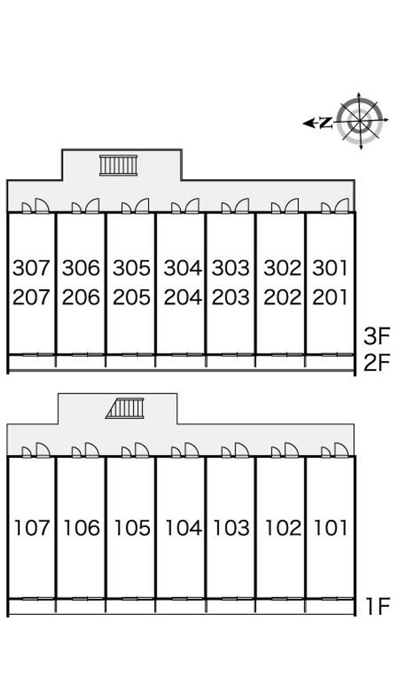 レオパレスさざなみ 間取配置図
