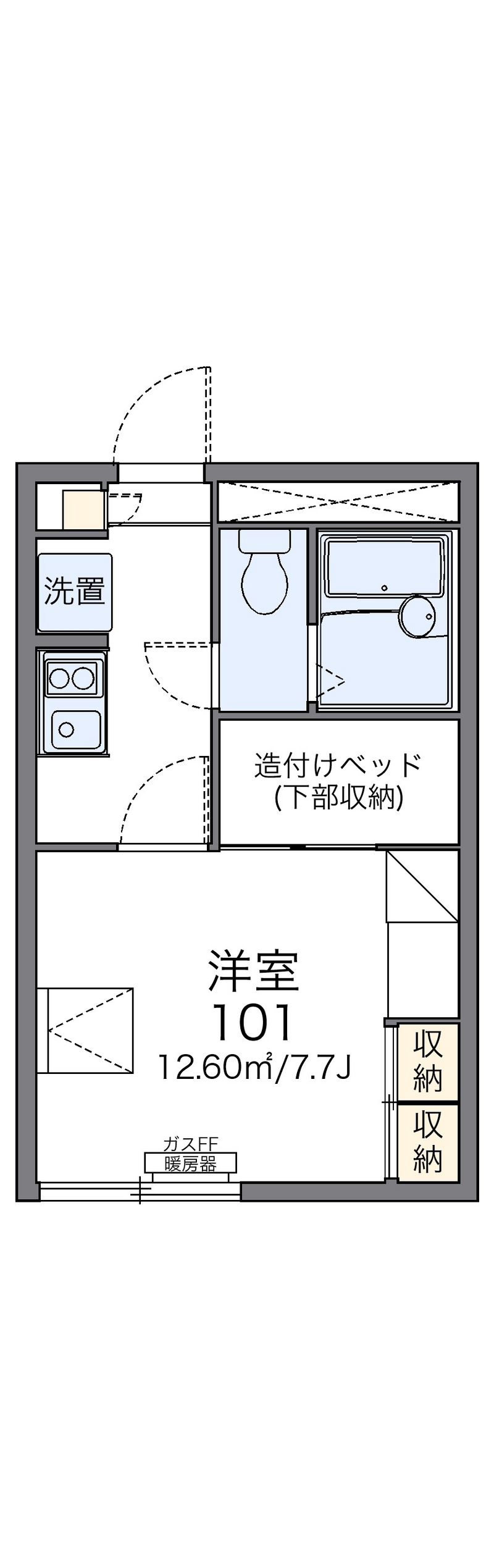 レオパレストレビアンⅢ 間取図