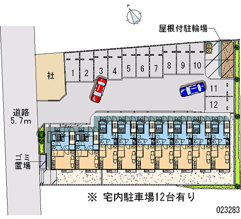 レオパレスＫＯＭＯＴＯ古河Ⅰ 月極駐車場